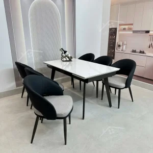 Bộ Bàn Ăn Mặt Đá Thông Minh Mở Rộng K57 – 6 Ghế Kenzo (2)