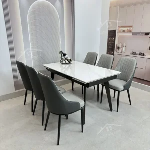 Bộ Bàn Ăn Mặt Đá Thông Minh Mở Rộng K57 – 6 Ghế Monet Vip (5)