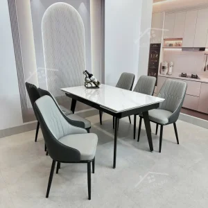 Bộ Bàn Ăn Mặt Đá Thông Minh Mở Rộng K57 – 6 Ghế Monet Vip (6)