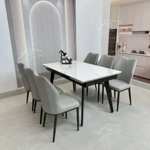 Bộ Bàn Ăn Mặt Đá Thông Minh Mở Rộng K57 – 6 Ghế Nova (1)