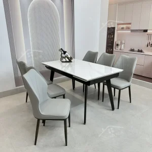 Bộ Bàn Ăn Mặt Đá Thông Minh Mở Rộng K57 – 6 Ghế Nova (2)