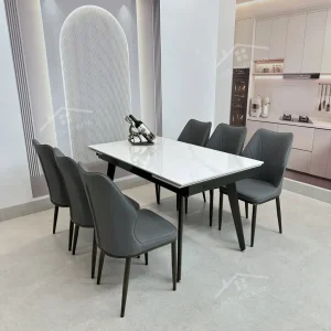 Bộ Bàn Ăn Mặt Đá Thông Minh Mở Rộng K57 – 6 Ghế Nova (3)