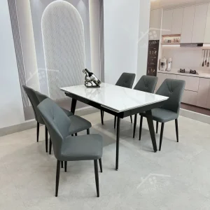 Bộ Bàn Ăn Mặt Đá Thông Minh Mở Rộng K57 – 6 Ghế Roman (1)