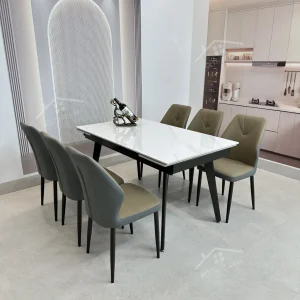 Bộ Bàn Ăn Mặt Đá Thông Minh Mở Rộng K57 – 6 Ghế Roman (3)