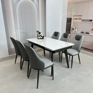 Bộ Bàn Ăn Mặt Đá Thông Minh Mở Rộng K57 – 6 Ghế Spot (3)