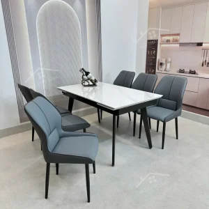 Bộ Bàn Ăn Mặt Đá Thông Minh Mở Rộng K57 – 6 Ghế Veno (1)