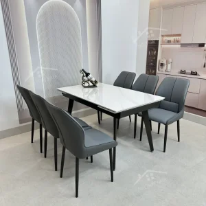 Bộ Bàn Ăn Mặt Đá Thông Minh Mở Rộng K57 – 6 Ghế Veno (2)