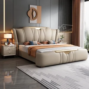 Giường Bọc Nệm đầu Kiểu Gndk026 (2)