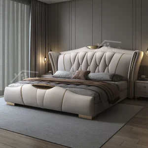 Giường Bọc Nệm đầu Kiểu Gndk027 (2)