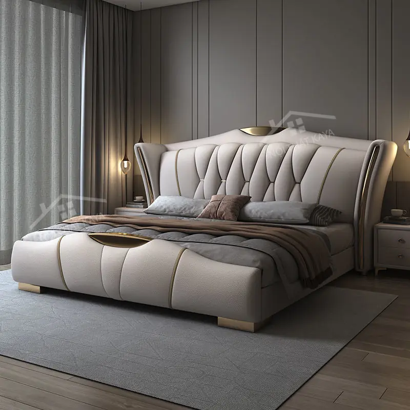 Giường Bọc Nệm đầu Kiểu Gndk027 (2)
